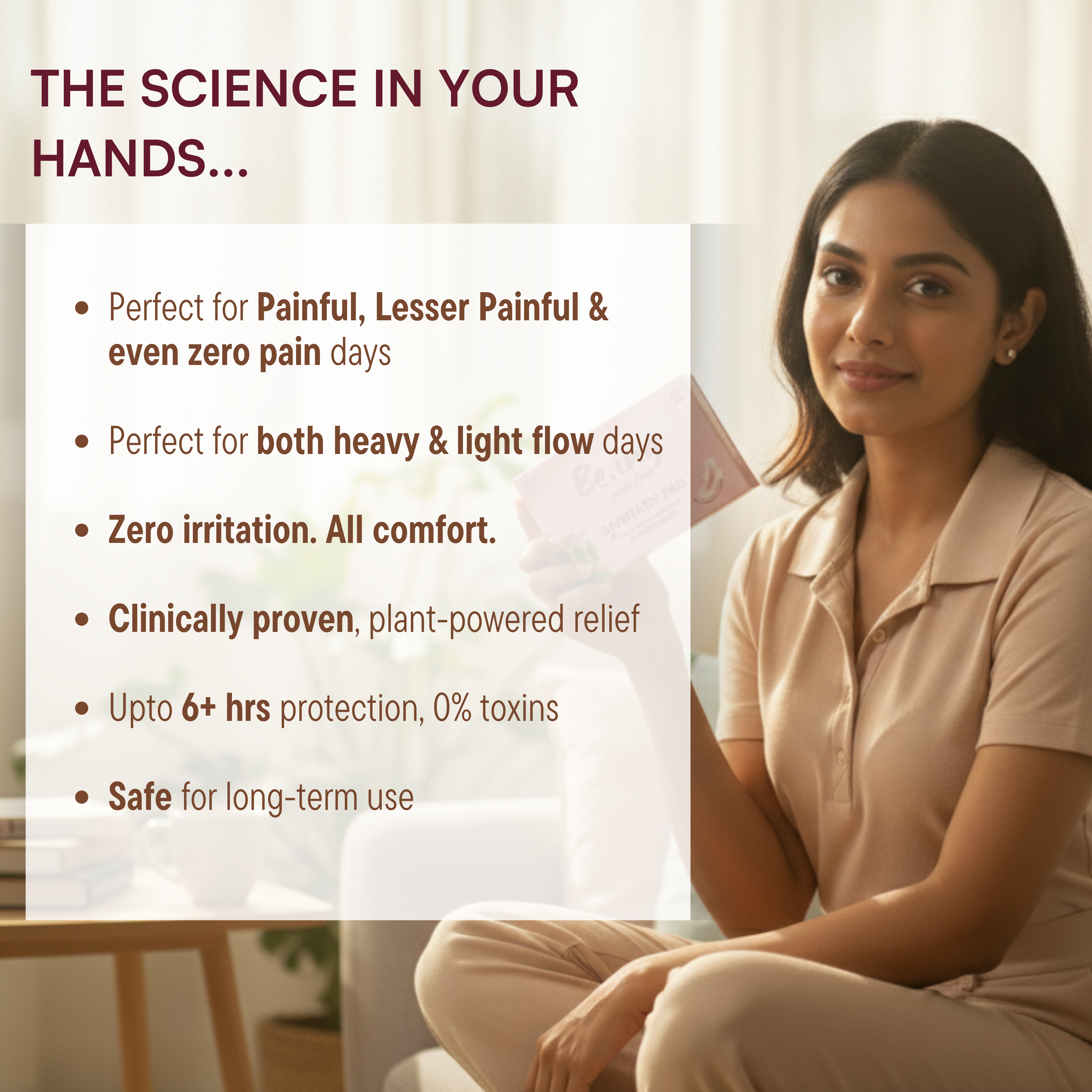 Sanitary pads - With Cramp Relief Technology