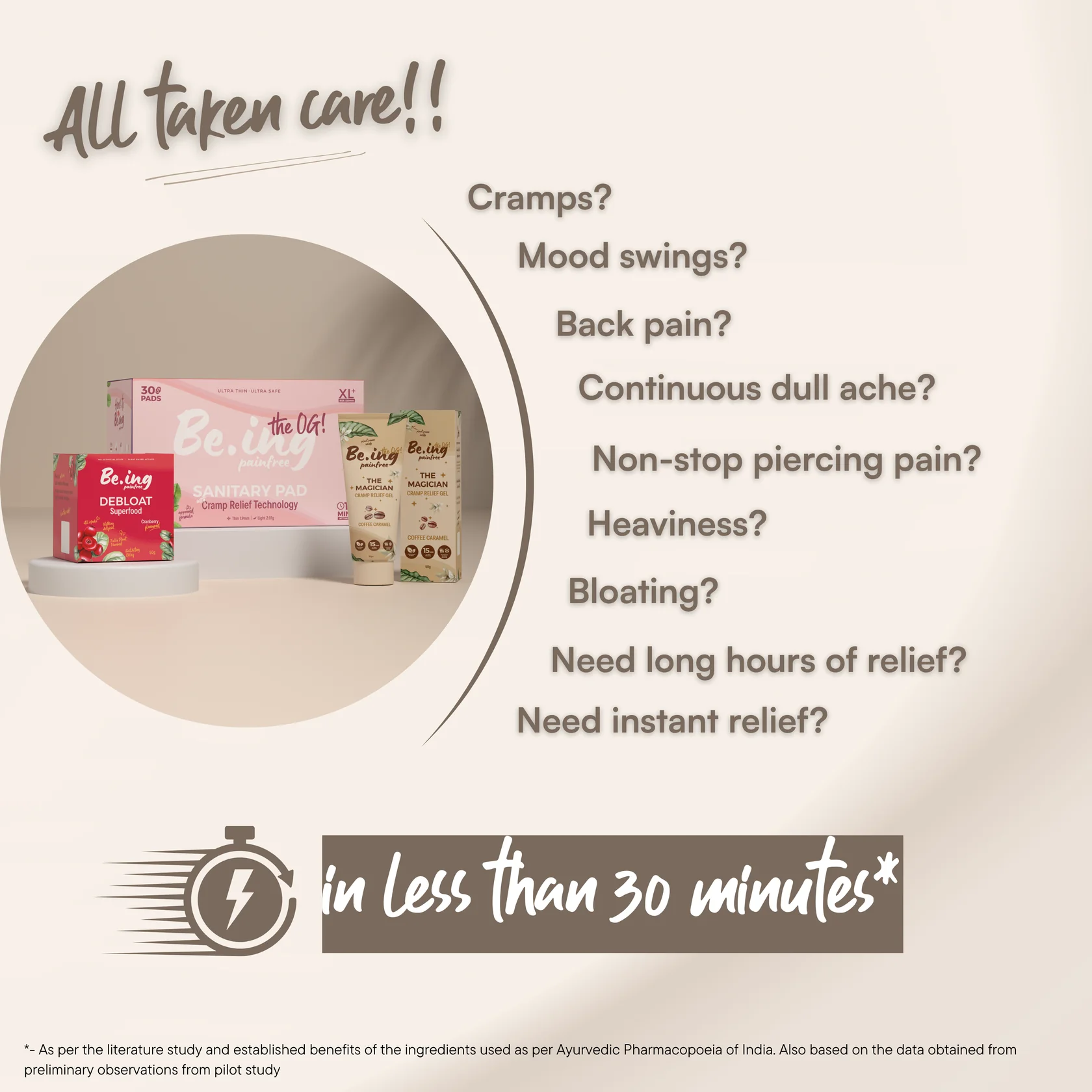 Complete period pain relief combo